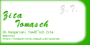zita tomasch business card